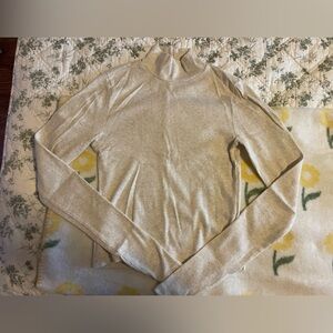 American Eagle Outfitters Light Beige Turtleneck